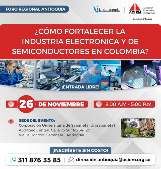 Noviembre 26: Foro Regional ACIEM para Fortalecimiento de la Industria Electrónica y de Semiconductores